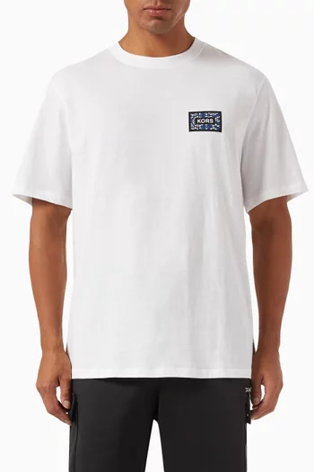Logo Block T-shirt in Cotton & Mesh