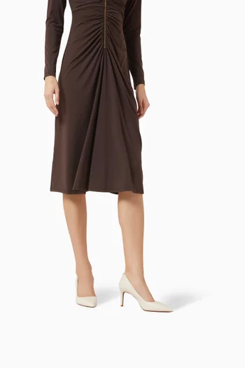 حذاء كلاسيك الينا بكعب 75 مم جلد