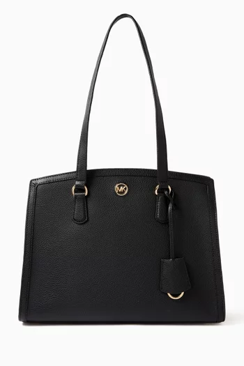Medium Chantal Zip Messenger Bag in Leather