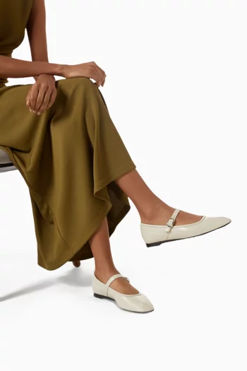 Mary Jane Ballerinas in Leather