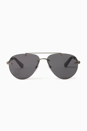 Aviator Sunglasses in Metal