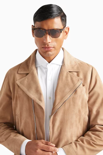Angular Sunglasses in Acetate & Metal