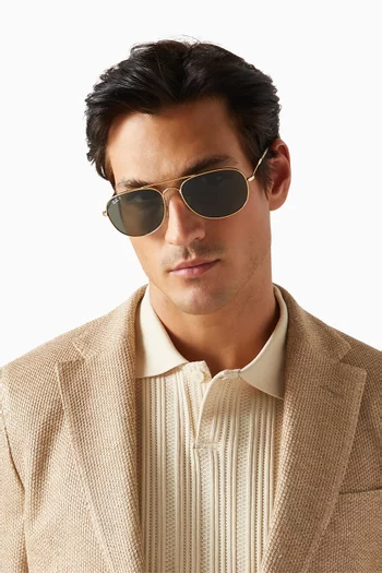 Bain Bridge Gradient Sunglasses in Metal