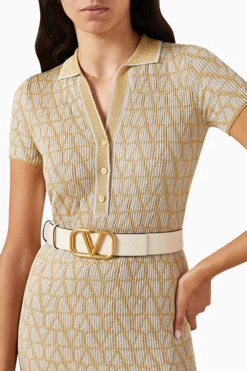Valentino Garavani VLOGO Reversible Belt in Leather, 40mm