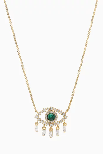 Evil-eye Pendant Necklace in Gold-plated Brass