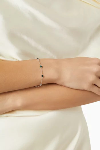 By The Yard Dainty Bracelet in Rhodium-plated Brass