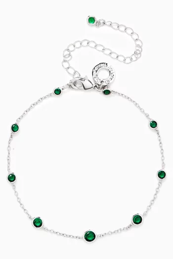 By The Yard Dainty Bracelet in Rhodium-plated Brass