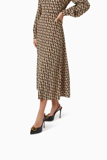 Valentino Garavani VLogo 120 Slingback Platform Pumps in Leather