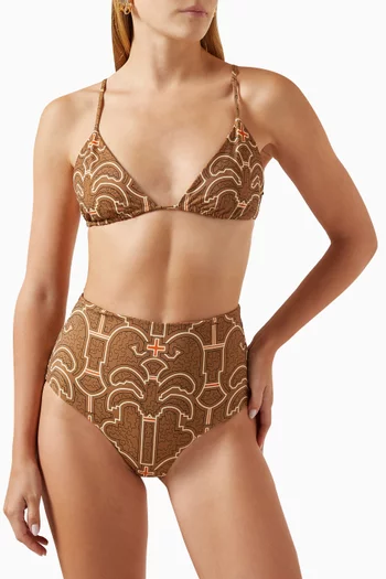 قطعة بيكيني علوية كونيبو بنقشة نخيل ليكرا