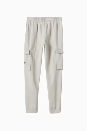 Graphic Logo-print Cargo Pants in Fleece