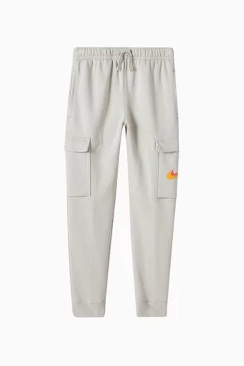 Graphic Logo-print Cargo Pants in Fleece