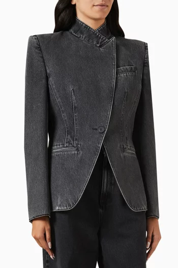 Twisted Spliced Jacket in Denim