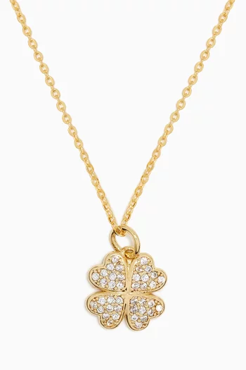 Cara Clover Pendant Necklace in 18kt Gold-plated Sterling Silver