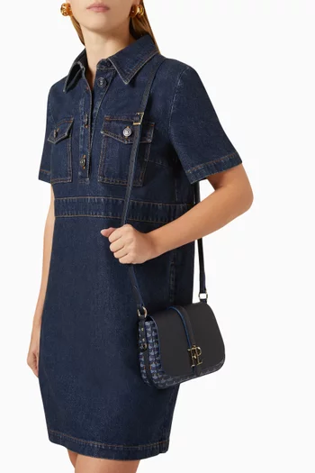 Bandolier 21 Crossbody Bag in Coated-canvas & Leather
