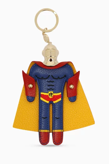 Arthur Superhero Keychain in Calf Leather