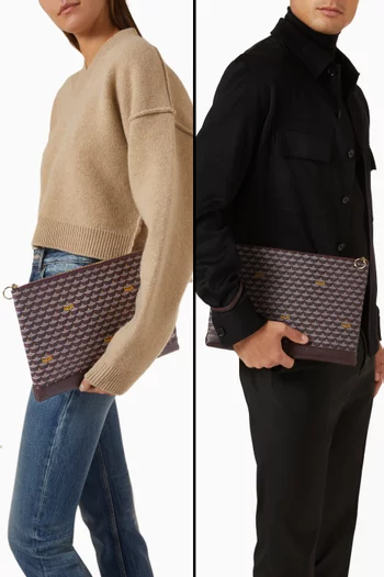 حقيبة بوشيت بسحّاب 33 قنب وجلد