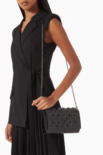 Paloma Studded Clutch Bag in Alligator-embossed Leather