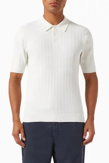 Naples Polo Shirt in Vertical Knit