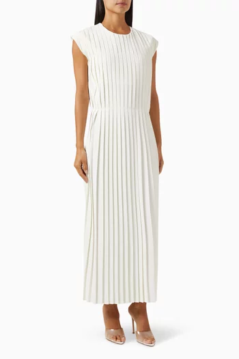 Front Pleated Maxi Dress