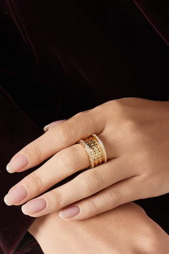 B.zero1 Rock Four-band Diamond Ring in 18kt Gold