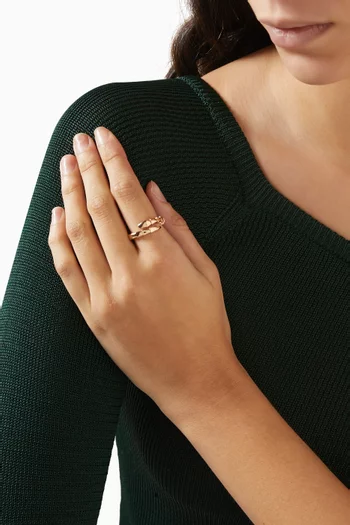 خاتم سيربنتي فايبر ذهب وردي عيار 18