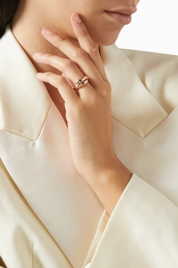 Serpenti Viper Ring in 18kt Rose Gold