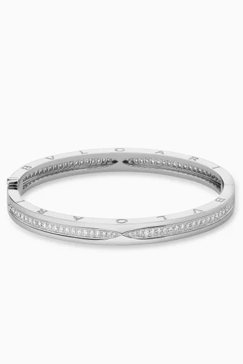 B.zero1 Diamond Pavé Bracelet in 18kt White Gold