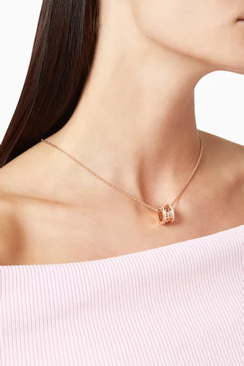 B.zero1 Diamond Pavé Pendant Necklace in 18kt Rose Gold