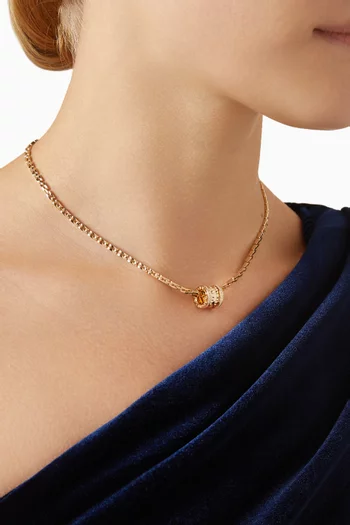 B.zero1 Diamond Pavé Pendant Necklace in 18kt Gold