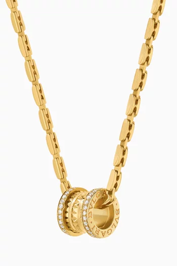 B.zero1 Diamond Pavé Pendant Necklace in 18kt Gold