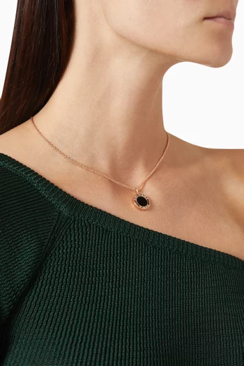 Roma Pendant Necklace in Pavé Diamond & 18kt Rose Gold