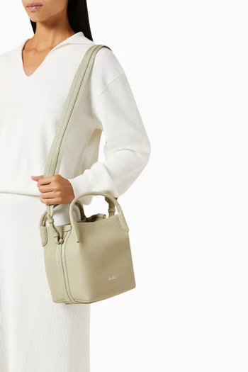 Small Bale Bucket Bag in Leather