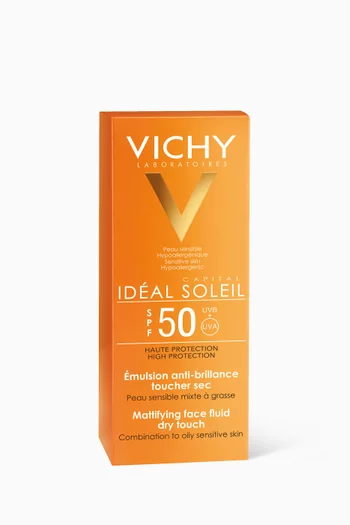 سائل كابيتال سولاي جاف للقضاء على اللمعان وحماية البشرة المختلطة من الشمس مع عامل الحماية SPF50‏، 50 ملل