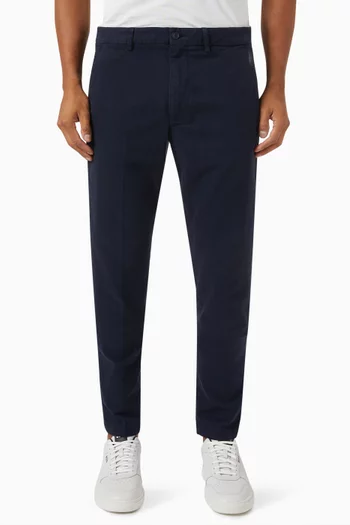 Slim-fit Pants in Structured Cotton
