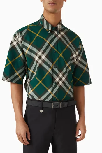 حزام بوجهين ونقشة مربعات قنب مغلف