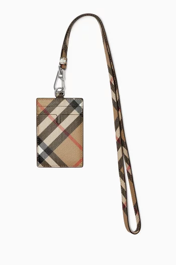 Ms Lanyard Bin Wallet in Coated Cotton-blend