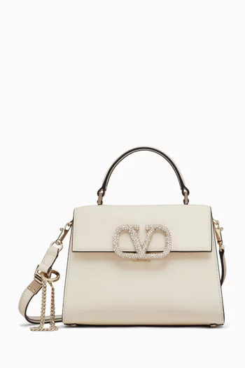 Valentino Garavani Small VSling Crystal-embellished Bag in Leather
