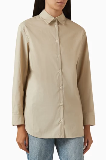 Button-front Shirt in Cotton
