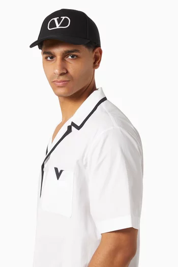 Vlogo Baseball Cap in Cotton