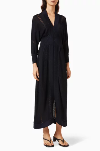 فستان ستيلا متوسط الطول مزيج قطن