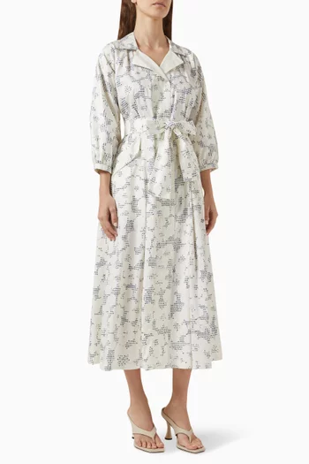 Mara Midi Dress in Cotton-satin