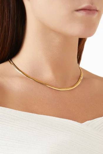 قلادة كاميل بتصميم سلسلة نحاس مطلي ذهب عيار 18