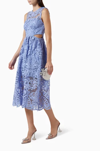 Cut-out Midi Dress in Lace