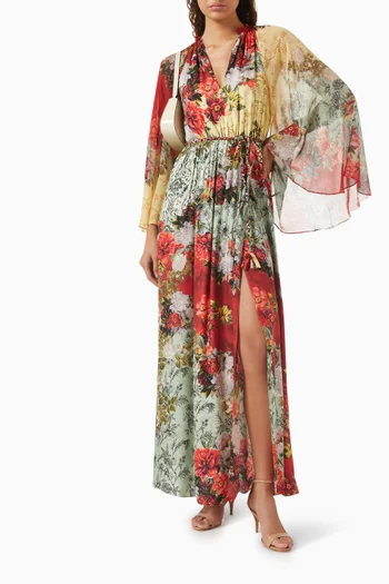 Malinda Slit Maxi Dress in Viscose
