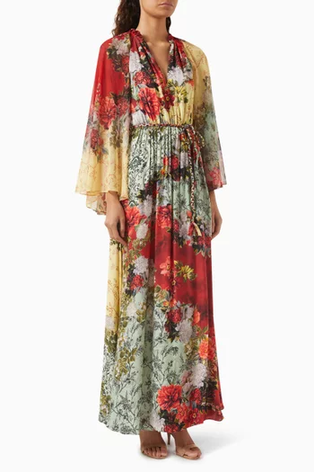 Malinda Slit Maxi Dress in Viscose