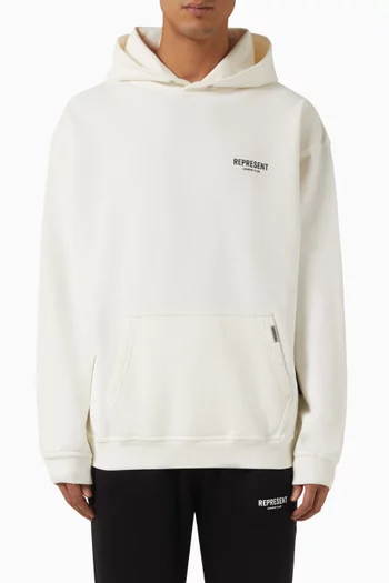 كنزة بغطاء رأس بشعار Owners Club جيرسيه بنسيج بارز