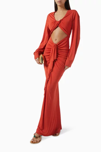 Vivenda Drape-front Dress in Viscose