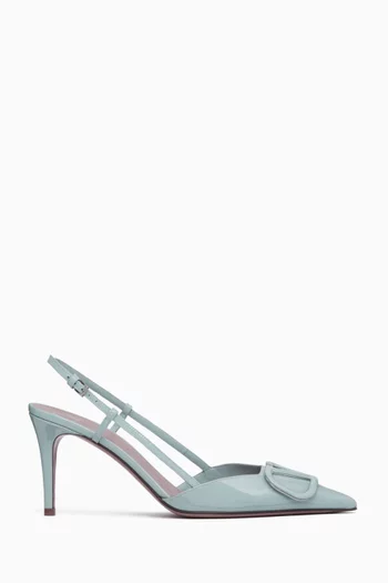 Valentino Garavani VLogo 80 Signature Slingback Pumps in Patent Leather