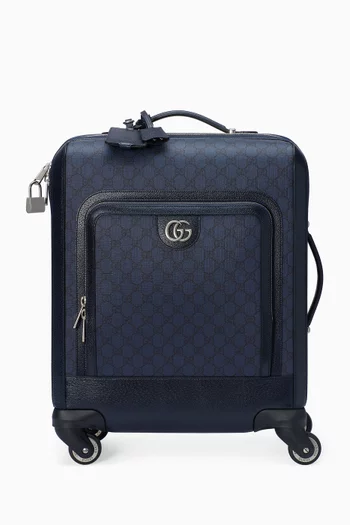 Small Ophidia GG Cabin Trolley in Supreme Canvas