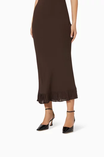 حذاء كلاسيك ناتاشا بسير حول الكاحل وكعب 75 مم جلد لامع